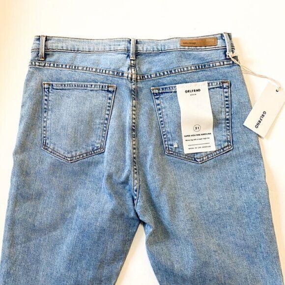 NWT GRLFRND Super Hi-rise Karolina Jeans-In the Sky‎ wash Size 31 - Picture 8 of 13